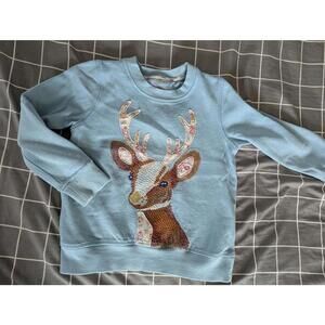 Boden deer applique sweatshirt